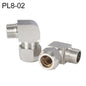 PL8-02 Raccord rapide pneumatique coudé réducteur en cuivre nickelé LAIZE
