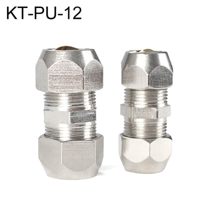 KT-PU-12 LAIZE Nickel Plated Copper Straight Pneumatic Quick Fitting Copper Pipe Connector