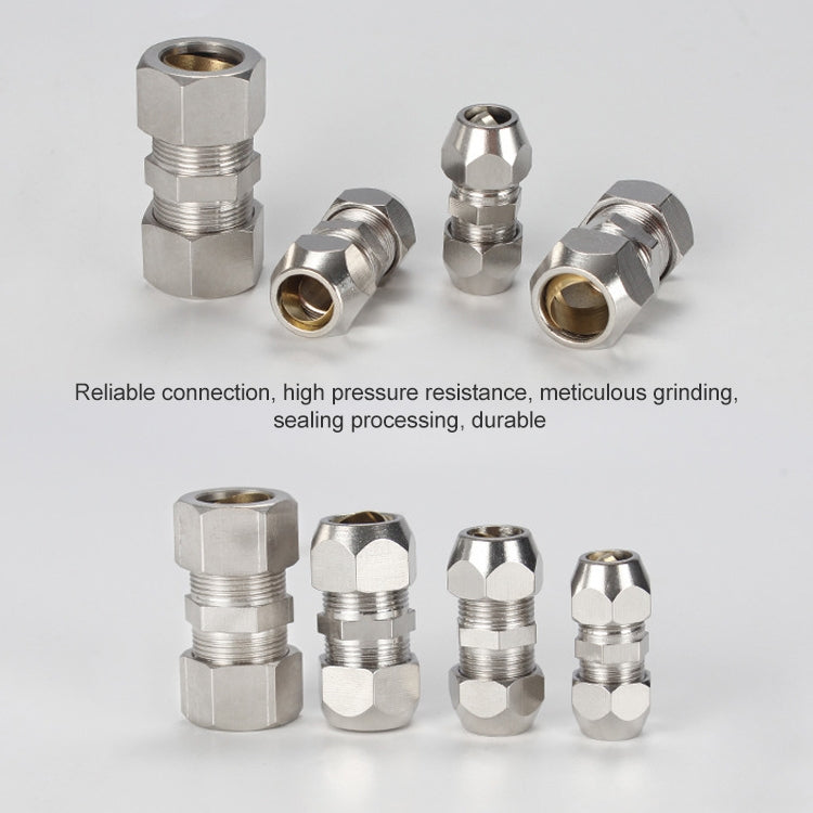 KT-PU-12 LAIZE Nickel Plated Copper Straight Pneumatic Quick Fitting Copper Pipe Connector