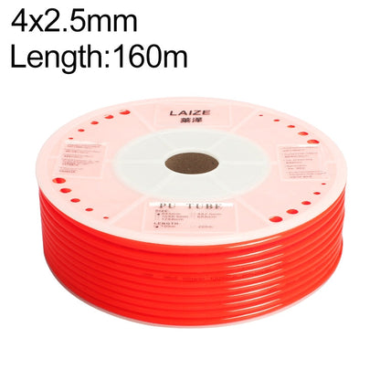 LAIZE Pneumatic Compressor Air Flexible PU Tube, Specification:4x2.5mm, 160m(Red)