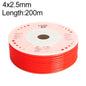 LAIZE Pneumatic Compressor Air Flexible PU Tube, Specification:4x2.5mm, 200m(Red)