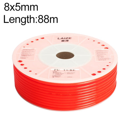 Tuyau flexible pneumatique en PU pour compresseur d'air LAIZE, spécifications : 8x5mm, 88m (rouge)