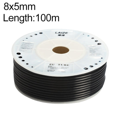 LAIZE Pneumatic Compressor Air Flexible PU Tube, Specification:8x5mm, 100m(Black)
