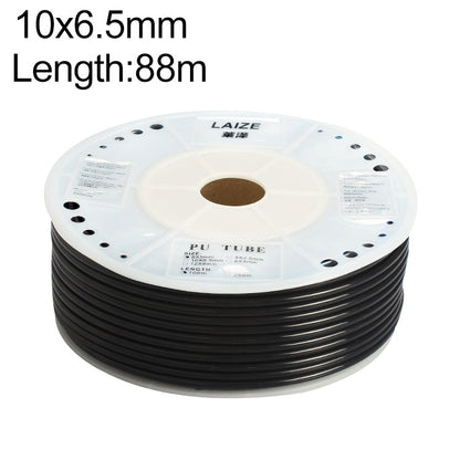 LAIZE Pneumatic Compressor Air Flexible PU Tube, Specification:10x6.5mm, 88m(Black)