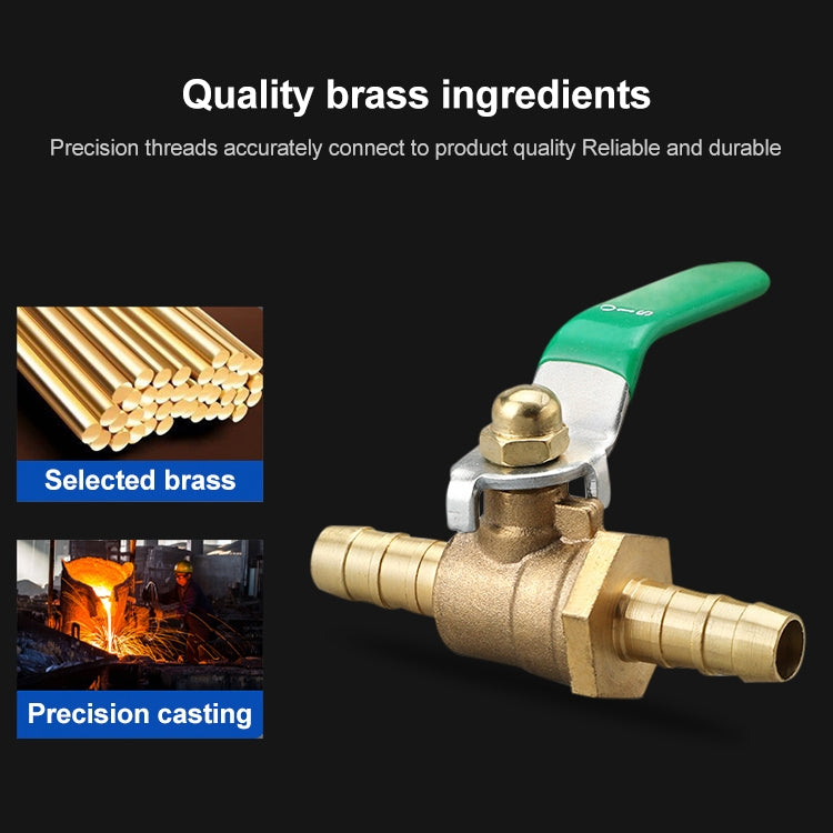 LAIZE Pneumatic Hose Barb Brass Shutoff Ball Valve, Specification:Thickened 10mm