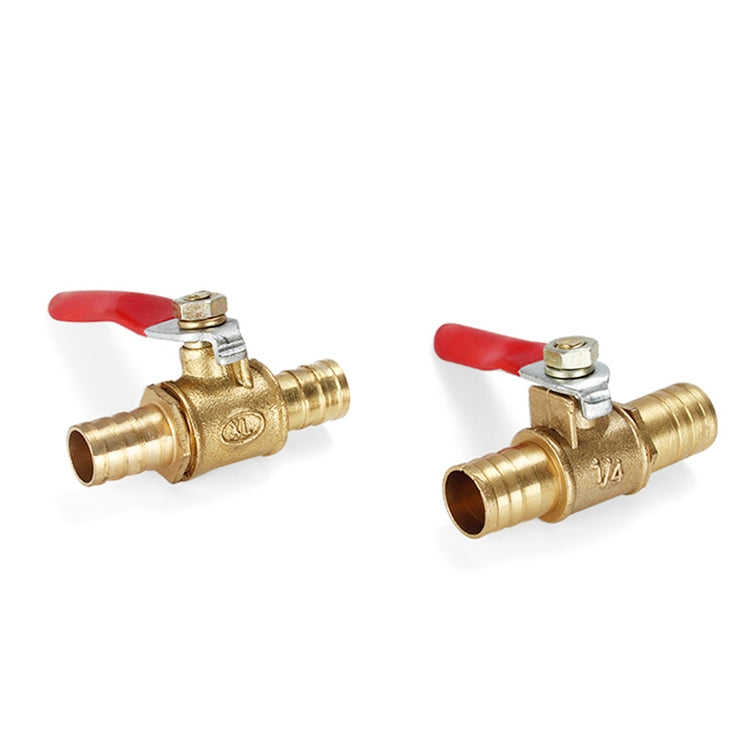 Vanne à bille d'arrêt en laiton avec raccord cannelé pour tuyau pneumatique LAIZE, Spécification: 10mm
