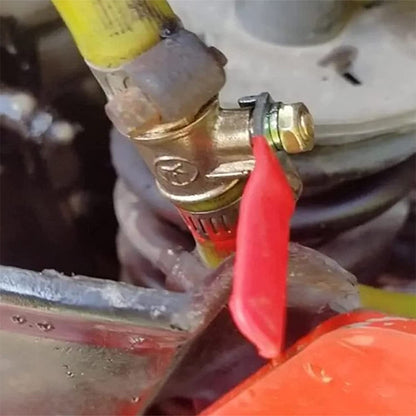 Vanne à bille d'arrêt en laiton avec raccord cannelé pour tuyau pneumatique LAIZE, Spécification: 10mm