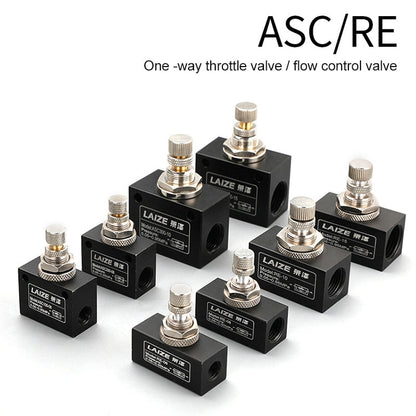 LAIZE Pneumatic Speed Regulating One-way Throttle Valve, Specification:ASC100-06 DN06mm