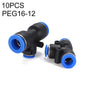 PEG16-12 Raccord rapide pneumatique réducteur en T de type Y en plastique LAIZE 10 pièces