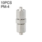 PM-4 LAIZE 2pcsNickel Plated Copper Straight Pneumatic Quick Connector