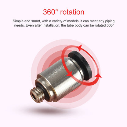 PL6-M5C LAIZE 2pcs Nickel Plated Copper Mini Pneumatic Quick Connector