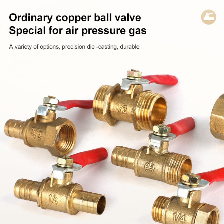 LAIZE Pneumatic Hose Connector Copper Ball Valve, Specification:Inside 2-Barb 10mm