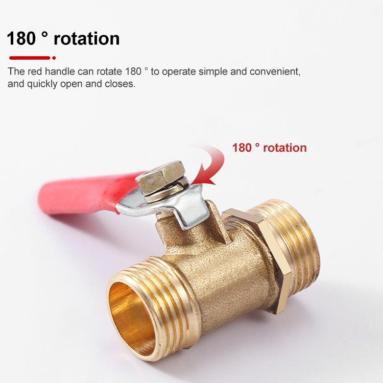 LAIZE Pneumatic Hose Connector Copper Ball Valve, Specification:Double Inside 1 1/8 inch