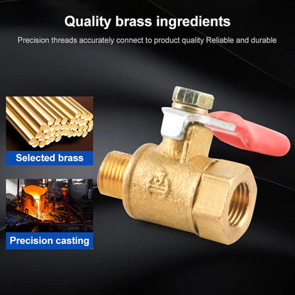 LAIZE Pneumatic Hose Connector Copper Ball Valve, Specification:Double Inside 1 1/8 inch