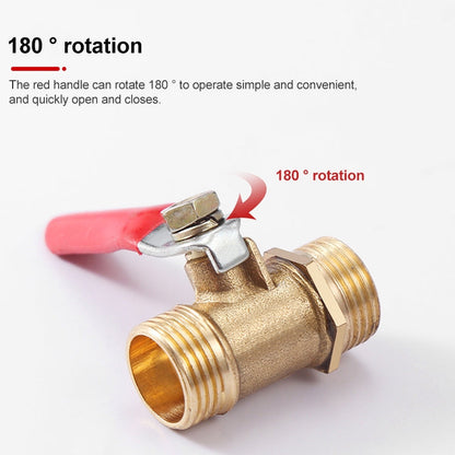 LAIZE Pneumatic Hose Connector Copper Ball Valve, Specification:Double Inside 3 3/8 inch