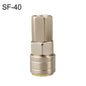 LAIZE SF-40 10pcs Raccord rapide pneumatique autobloquant de type C