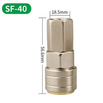LAIZE SF-40 10pcs Raccord rapide pneumatique autobloquant de type C