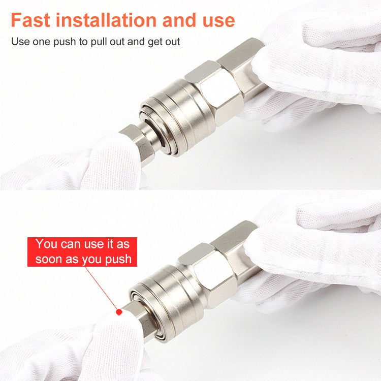 LAIZE SF-40 10pcs Raccord rapide pneumatique autobloquant de type C