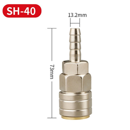 LAIZE SH-40 10pcs Connecteur rapide pneumatique auto-bloquant de type C