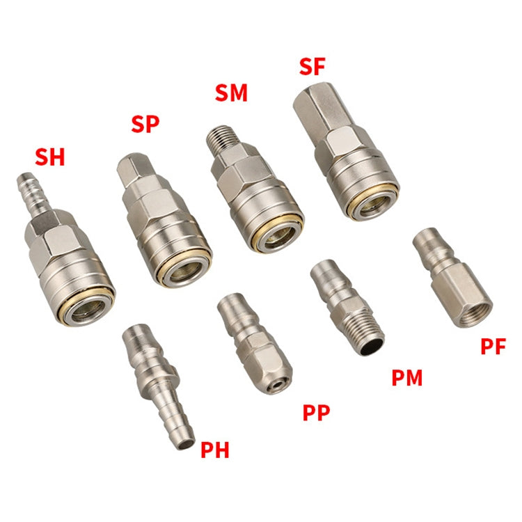 LAIZE SP+PP-30 10pcs Connecteur rapide pneumatique auto-bloquant de type C