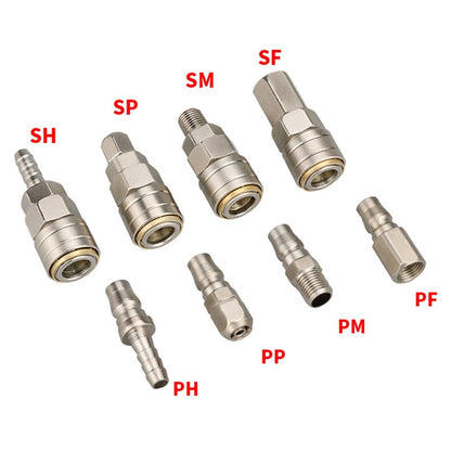 LAIZE SP+PP-30 10pcs Connecteur rapide pneumatique auto-bloquant de type C