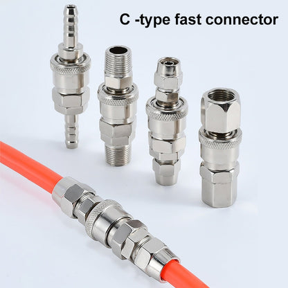 LAIZE PM-40 10pcs C-type Self-lock Air Tube Pneumatic Quick Fitting Connector