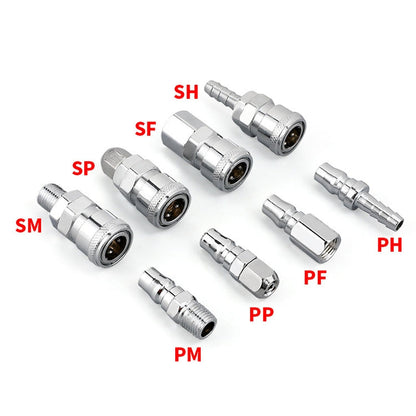 LAIZE SF-20 10pcs C-type Self-lock Air Tube Pneumatic Quick Fitting Connector