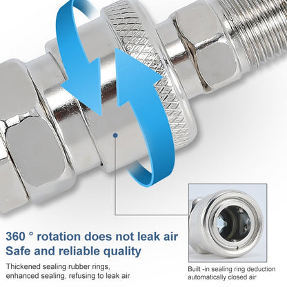 LAIZE SF-20 10pcs C-type Self-lock Air Tube Pneumatic Quick Fitting Connector