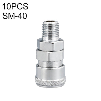 LAIZE SM-40 10pcs C-type Self-lock Air Tube Pneumatic Quick Fitting Connector