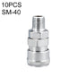 LAIZE SM-40 10pcs C-type Self-lock Air Tube Pneumatic Quick Fitting Connector