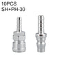 LAIZE SH+PH-30 10pcs C-type Self-lock Air Tube Pneumatic Quick Fitting Connector