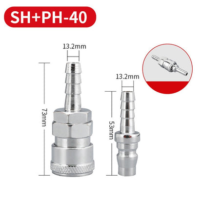 LAIZE SH+PH-40 10pcs Raccord rapide pneumatique autobloquant de type C pour tube à air