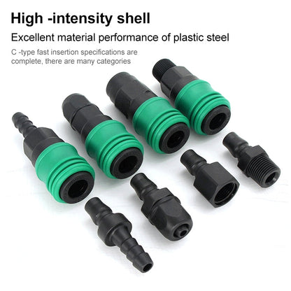 LAIZE SM+PM-20 10pcs Plastic Steel C-type Self-lock Pneumatic Components