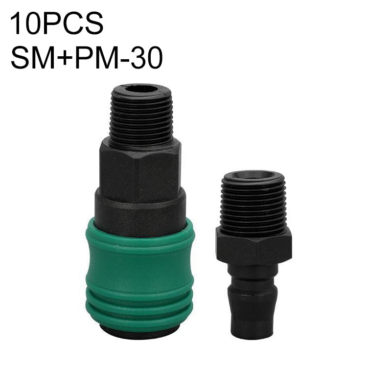LAIZE SM+PM-30 Composants pneumatiques autobloquants en C en acier plastique 10 pièces