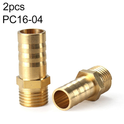 PC16-04 LAIZE 2 pièces Raccords pneumatiques Filetage mâle Pagoda PC
