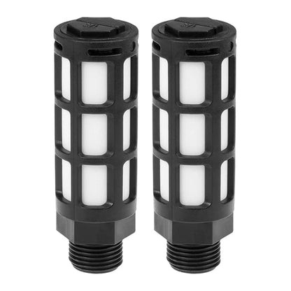 LAIZE Plastic Pneumatic Muffler, Caliber:1 Point(Black)