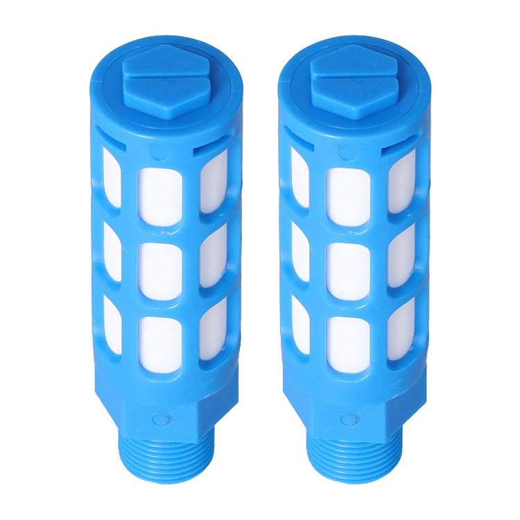 LAIZE Plastic Pneumatic Muffler, Caliber:2 Point(Blue)
