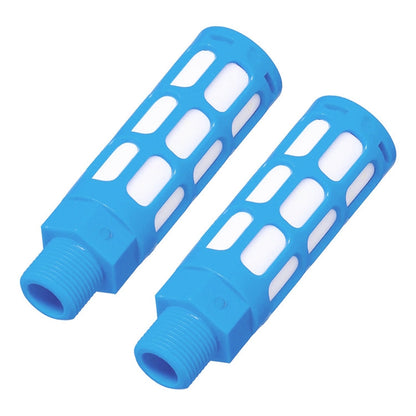 LAIZE Plastic Pneumatic Muffler, Caliber:2 Point(Blue)