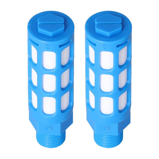 LAIZE Plastic Pneumatic Muffler, Caliber:4 Point(Blue)