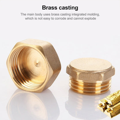 LAIZE 2pcs Hexagon Plug Male Thread, Caliber:4 Point