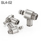 SL4-02 LAIZE Nickel Plated Copper Male Thread Throttle Valve Pneumatic Connector