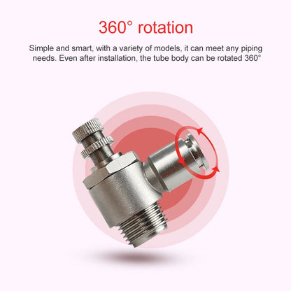 SL6-02 LAIZE Nickel Plated Copper Male Thread Throttle Valve Pneumatic Connector