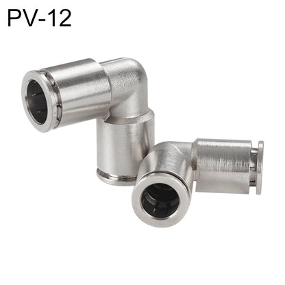 Raccord Rapide Pneumatique Coudé en Cuivre Nickelé PV-12 LAIZE