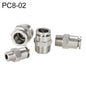 PC8-02 LAIZE Nickel Plated Copper Male Thread Straight Pneumatic Quick Connector