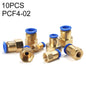 PCF4-02 LAIZE 10pcs Female Thread Straight Pneumatic Quick Connector