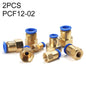 PCF12-02 LAIZE 2pcs Female Thread Straight Pneumatic Quick Connector