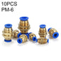 PM-6 LAIZE 10 pcs Connecteur rapide pneumatique droit pour cloison PM