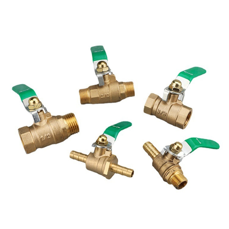 LAIZE Pneumatic Hose Connector Thickened Brass Ball Valve, Size:Inside and Outside 2 Point 1/4 inch