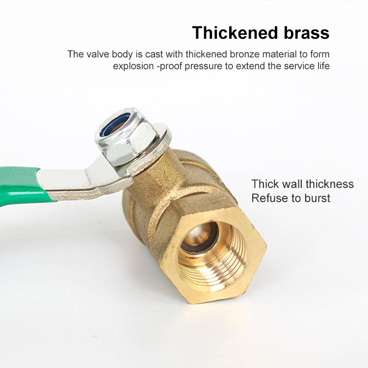 LAIZE Pneumatic Hose Connector Thickened Brass Ball Valve, Size:Double Inside 6 Point 3/4 inch
