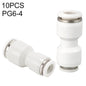 PG6-4 LAIZE 10pcs PG Reducing Straight Pneumatic Quick Fitting Connector